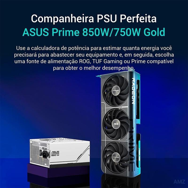 Placa de Vídeo ASUS PRIME RX 9060 XT OC 16G AMD Radeon, 16GB